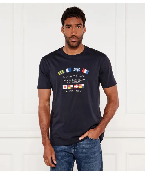 

Футболка с рисунком Regular fit Gant, синий