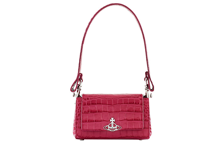 

Vivienne Westwood Хаки кожаная сумка через плечо сумка-багет женская розовая