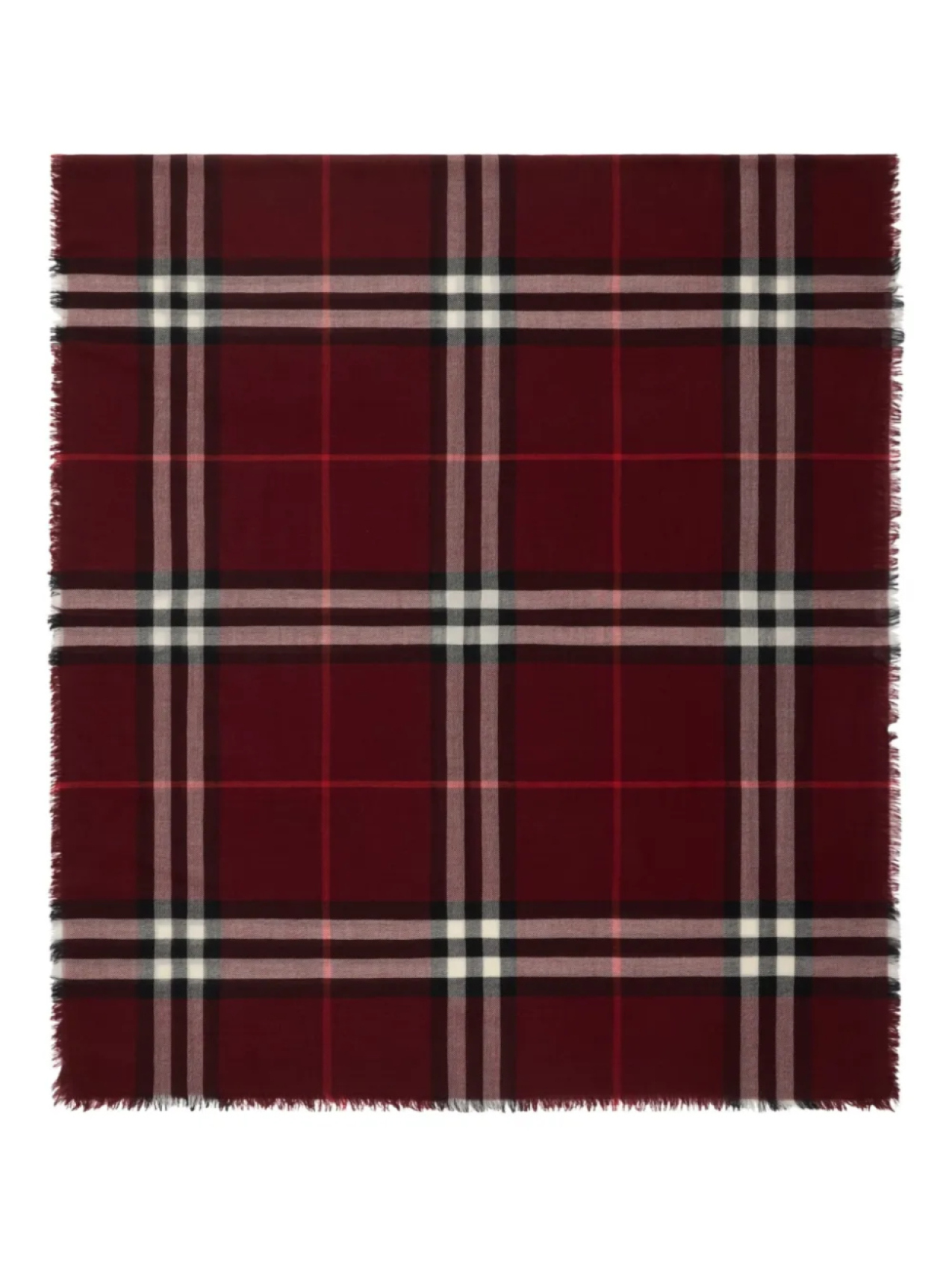 

Шерстяной шарф в клетку Burberry, красный