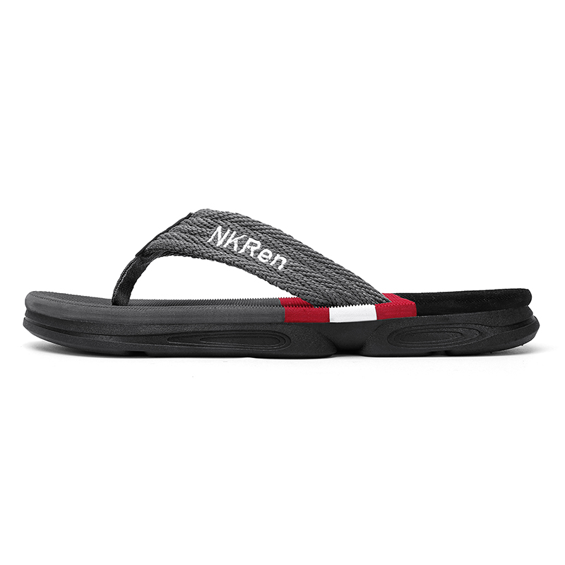 

Быстросохнущие, нескользящие, устойчивые к истиранию, устойчивые к запахам, бесшумные шлепанцы для мужчин PAIBLOKS, Black Gray