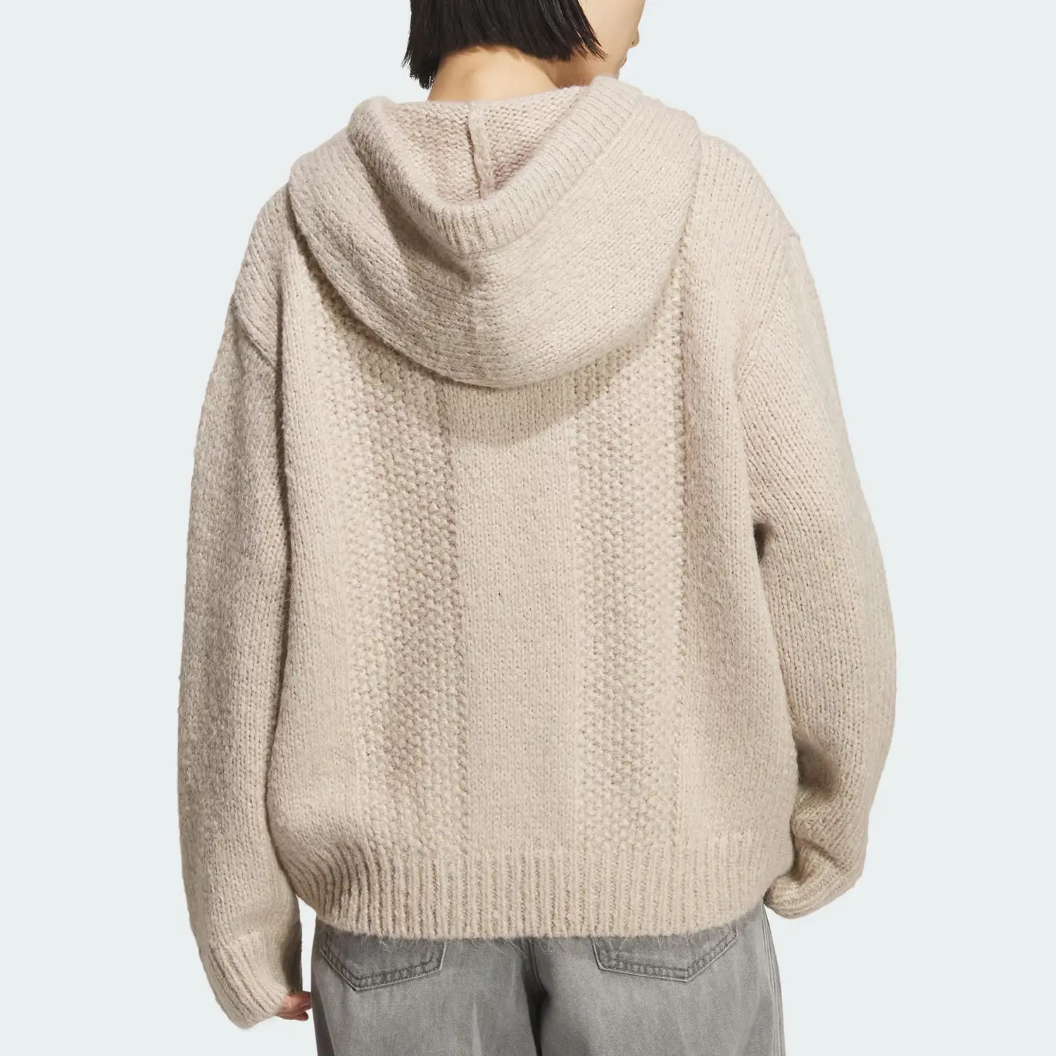 Вязаный свитер FW25 для женщин Adidas Originals, коричневый — фото 4