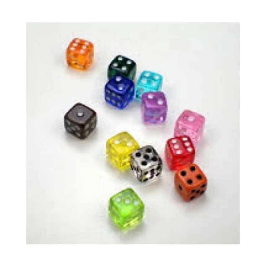 

Прозрачные микро микро d6, 5 мм, разные цвета (250), Dice - Themed Dice