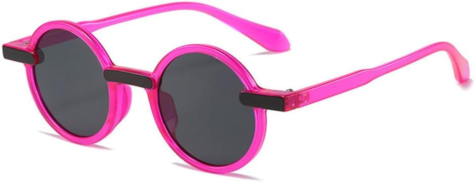 

Модные круглые солнцезащитные очки для женщин 2027 года: разноцветные солнцезащитные очки в стиле панк с защитой от УФ-излучения UV400, женские очки MTZJH, C4purple-black