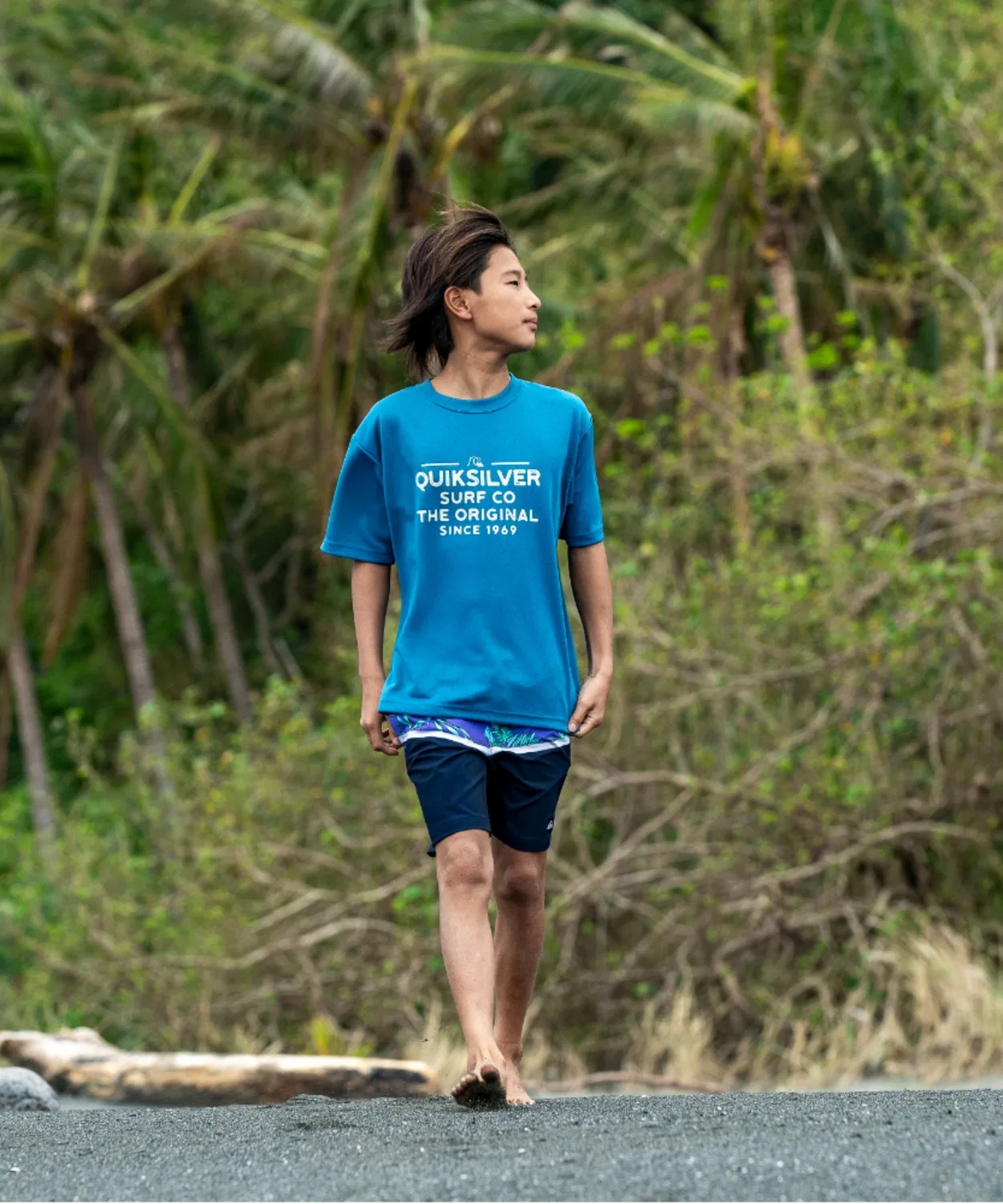 Рашгард с коротким рукавом Quiksilver Feeding Line SS Youth, синий