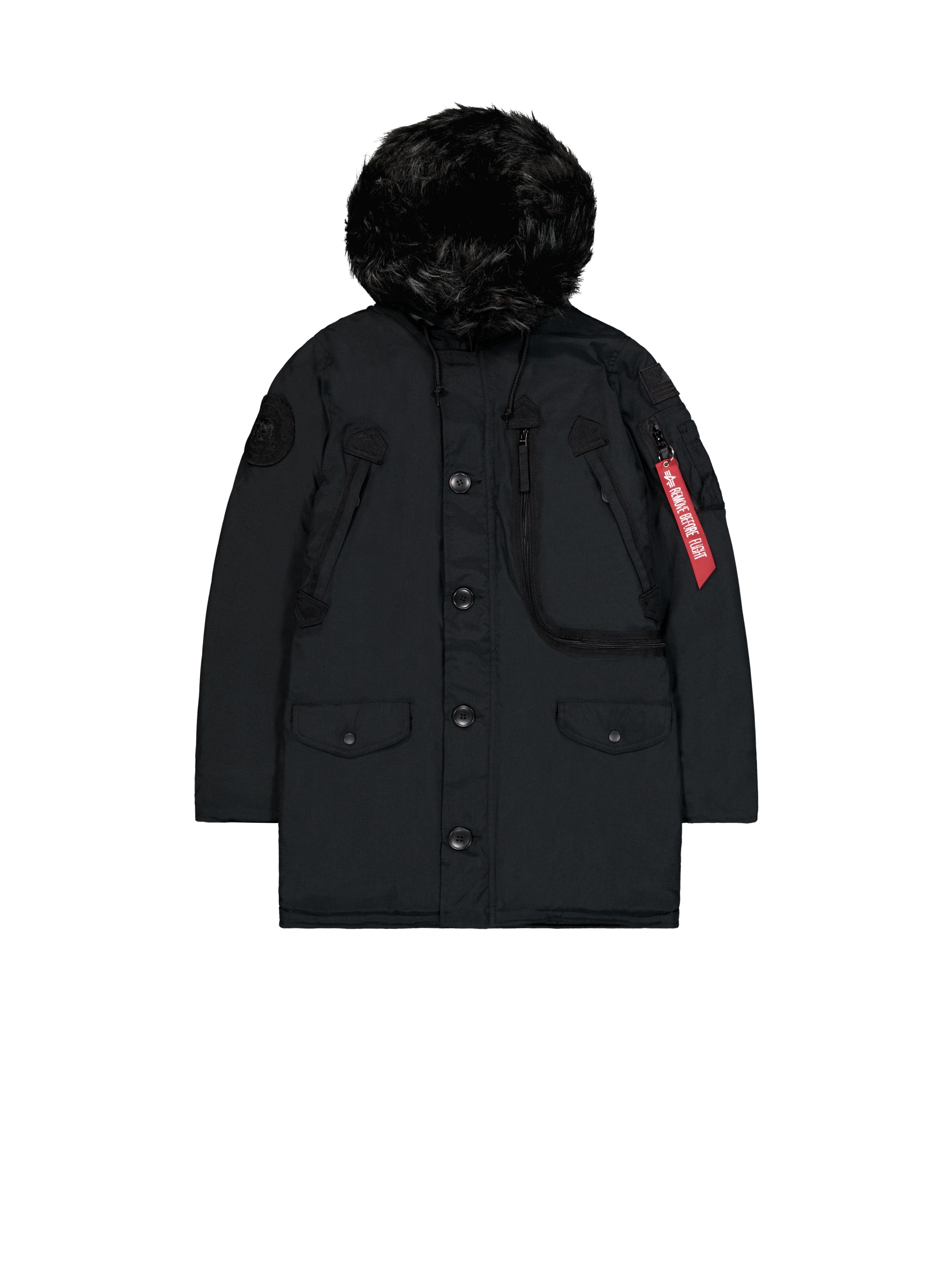 

ALPHA INDUSTRIES Зимняя куртка 'Polar' в черном цвете
