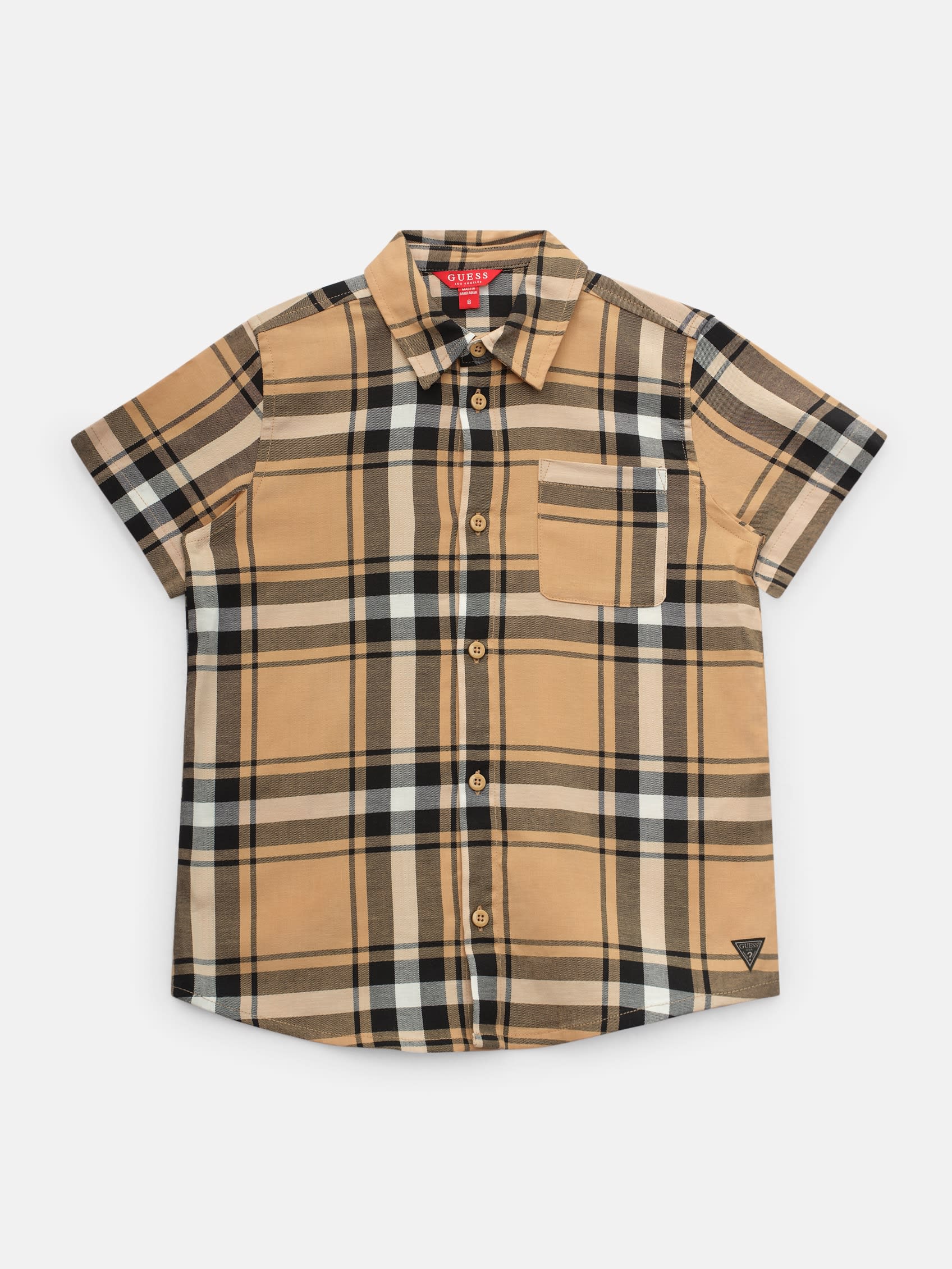 

Рубашка Hertz Plaid (7-16) Guess Factory, цвет pure white multi