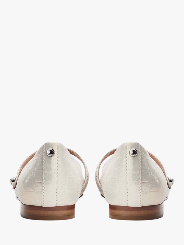 Туфли-лодочки mary jane ballerina из лакированной кожи в цветочек Moda in Pelle, цвет Champagne — фото 3