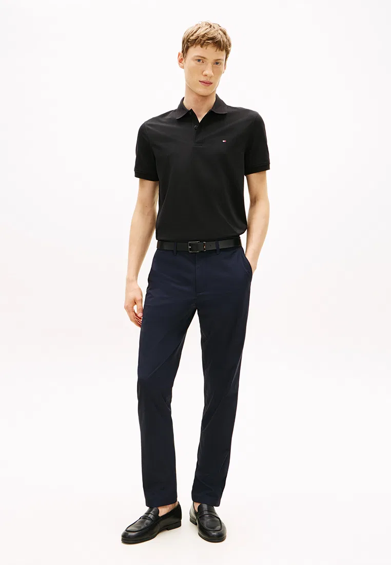 Поло Performance Pique Regular, TH Mainline Tommy Hilfiger, черный — фото 4