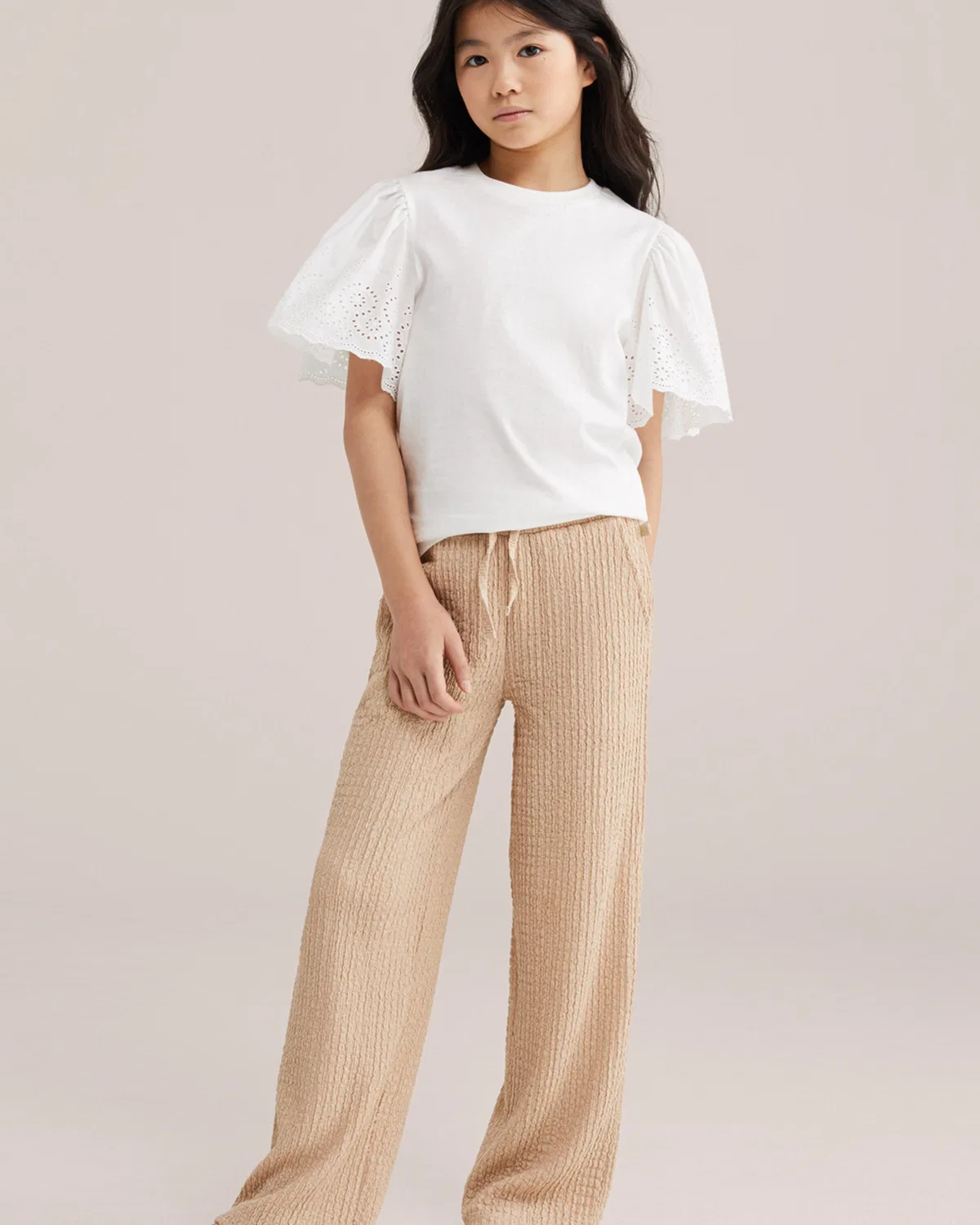 Брюки свободного кроя We Fashion, Camel — фото 4