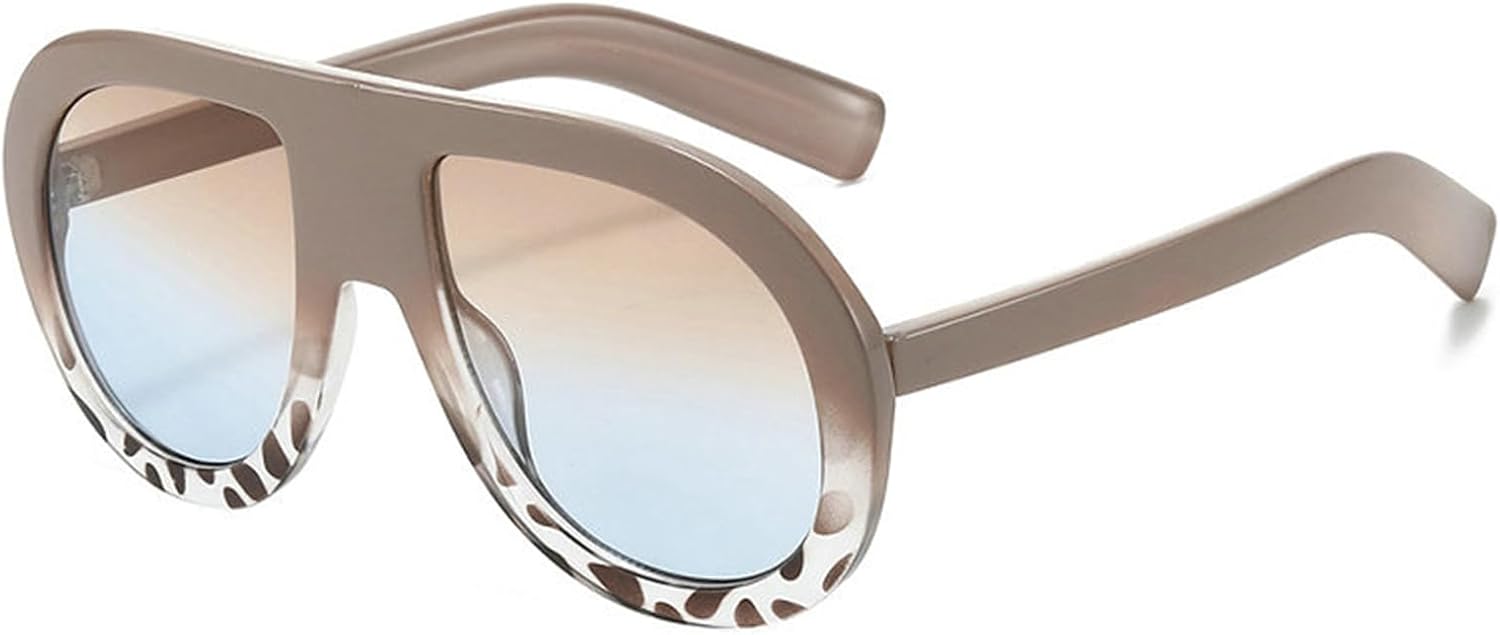 

Willochra Роскошные солнцезащитные очки-пилот большого размера для женщин, популярные солнцезащитные очки с леопардовым принтом желтого цвета для мужчин, модные очки в крупной оправе с защитой от УФ-излучения UV400, C7