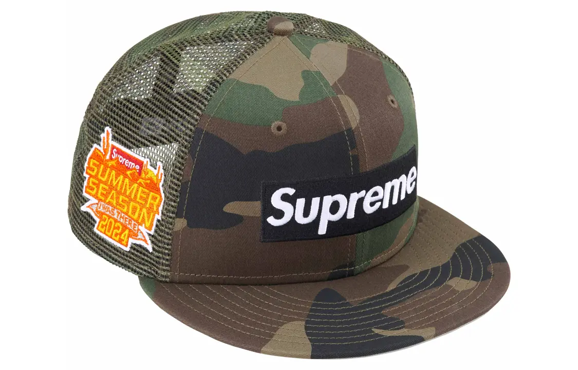 

Кепка Supreme с сеточкой, камуфляжный