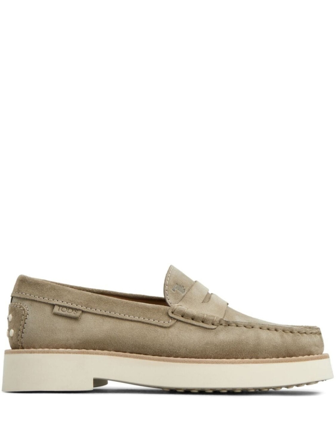 

Tod's лоферы с тисненым логотипом, нейтральный цвет