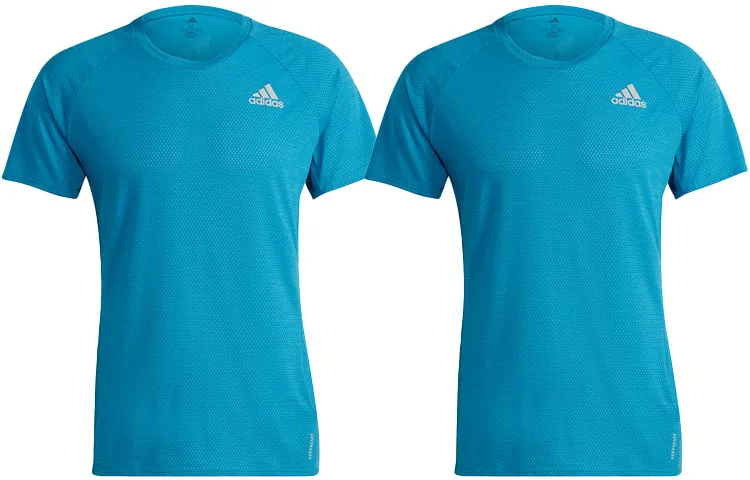 Футболка мужская с круглым вырезом умеренного прямого кроя Adidas, темно-голубой — фото 3