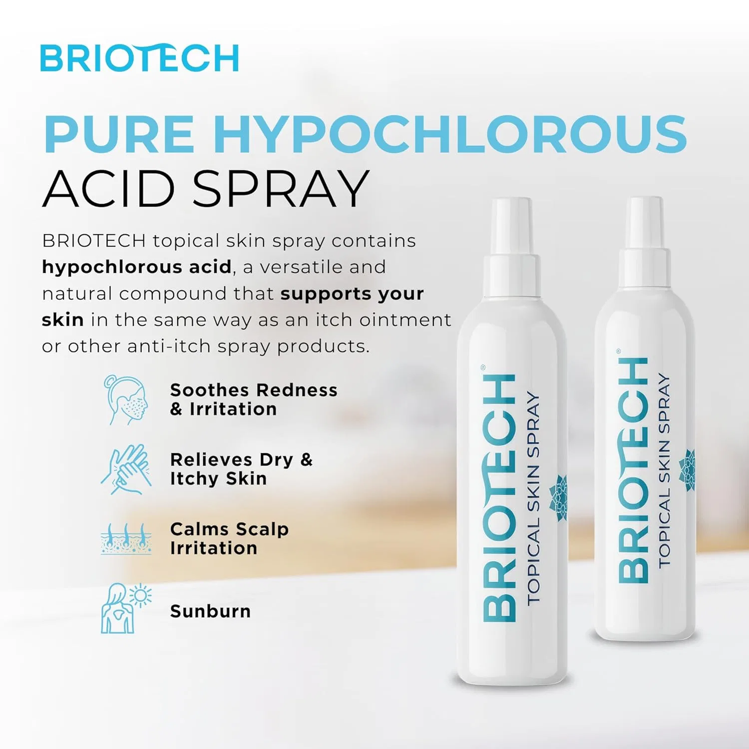 Спрей для кожи «Topical Skin Spray» с хлорноватистой кислотой от BRIOTECH Briotech — фото 4