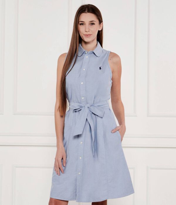 

Платье с поясом блэр Polo Ralph Lauren, синий