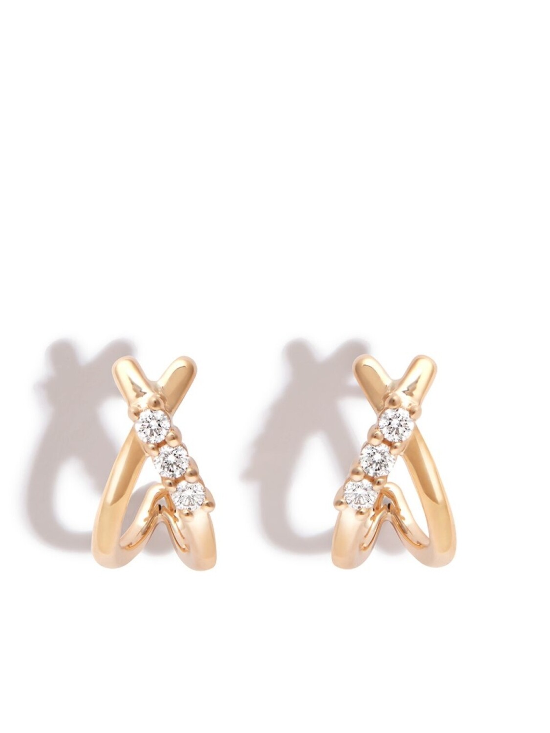 

Серьги-хагги Ava Bea из желтого золота с бриллиантами Dana Rebecca Designs, золотой
