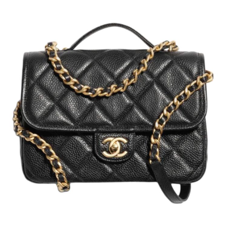 

CHANEL Женский рюкзак из телячьей кожи обычного размера черный