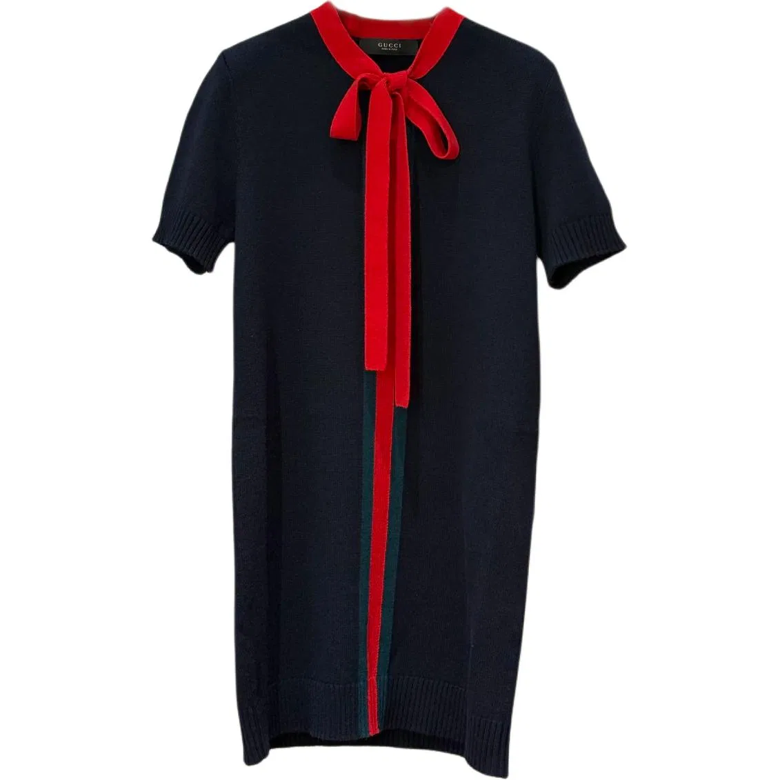 Платье женское GUCCI SS26, с коротким рукавом, Синий