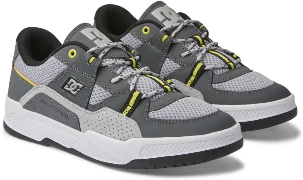 Кроссовки мужские DC Shoes Construct, цвет White Grey Yellow, размер 42