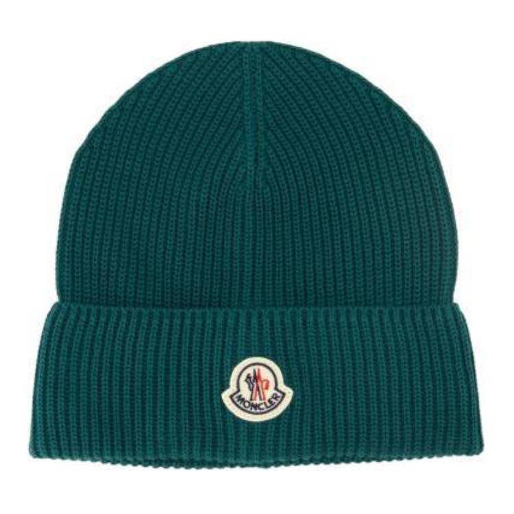 

Moncler Вязаная шапка с логотипом, Green