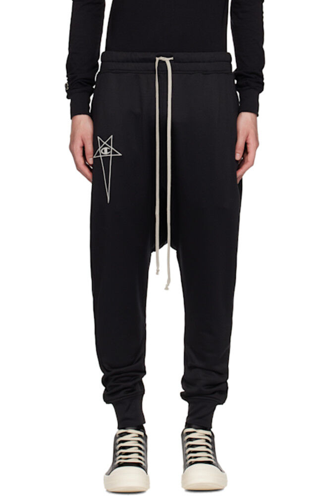 

Черные спортивные штаны Prisoner на шнурке Champion Edition Rick Owens