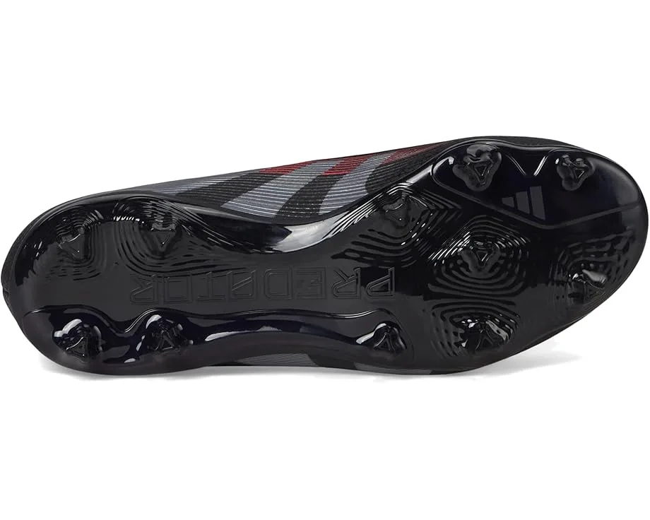 Кроссовки Adidas Kids League Predator Firm Ground/Multi Ground Cleats (Little Kid/Big Kid), Black/Grey/Lucid Red — фото 3