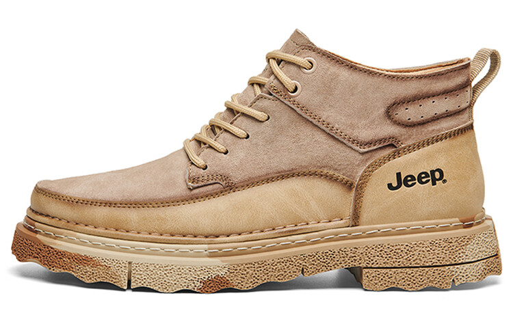 Ботинки Jeep Martin Boot Men комбинированные с логотипом, светло-коричневый