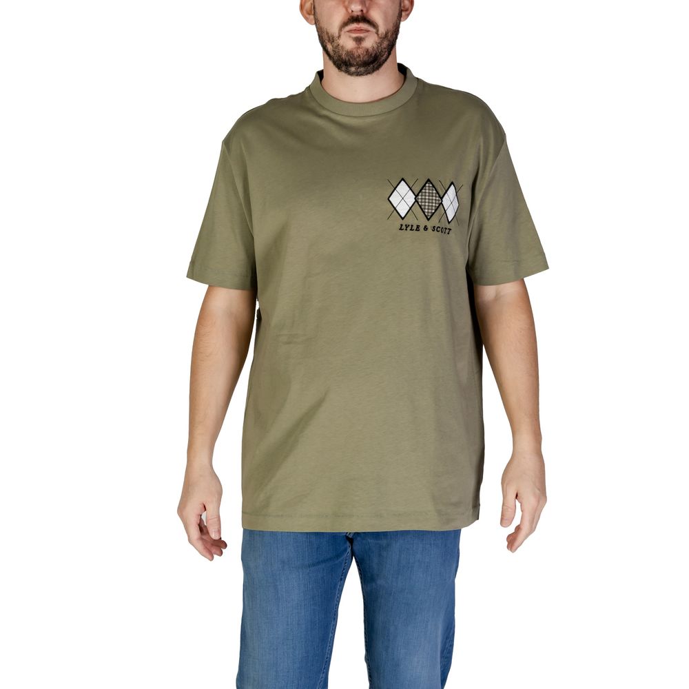 

Зеленая хлопковая футболка Lyle & Scott
