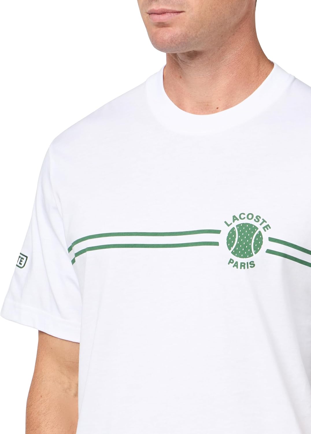 Мужская футболка Lacoste Classic Fit Paris Graphic, White — фото 3