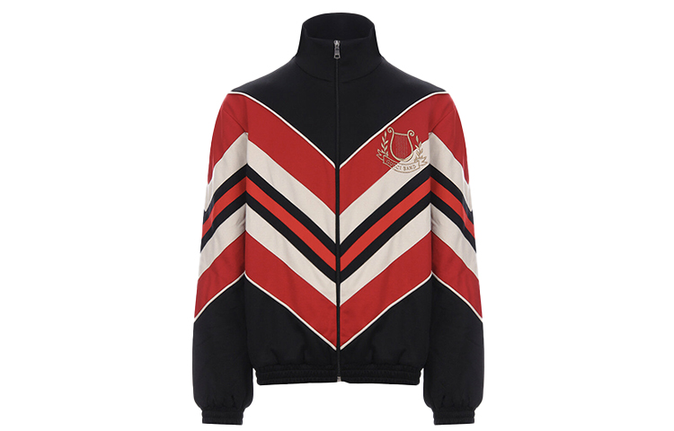 GUCCI Шеврон джерси куртка для бега, Black Red — фото 3