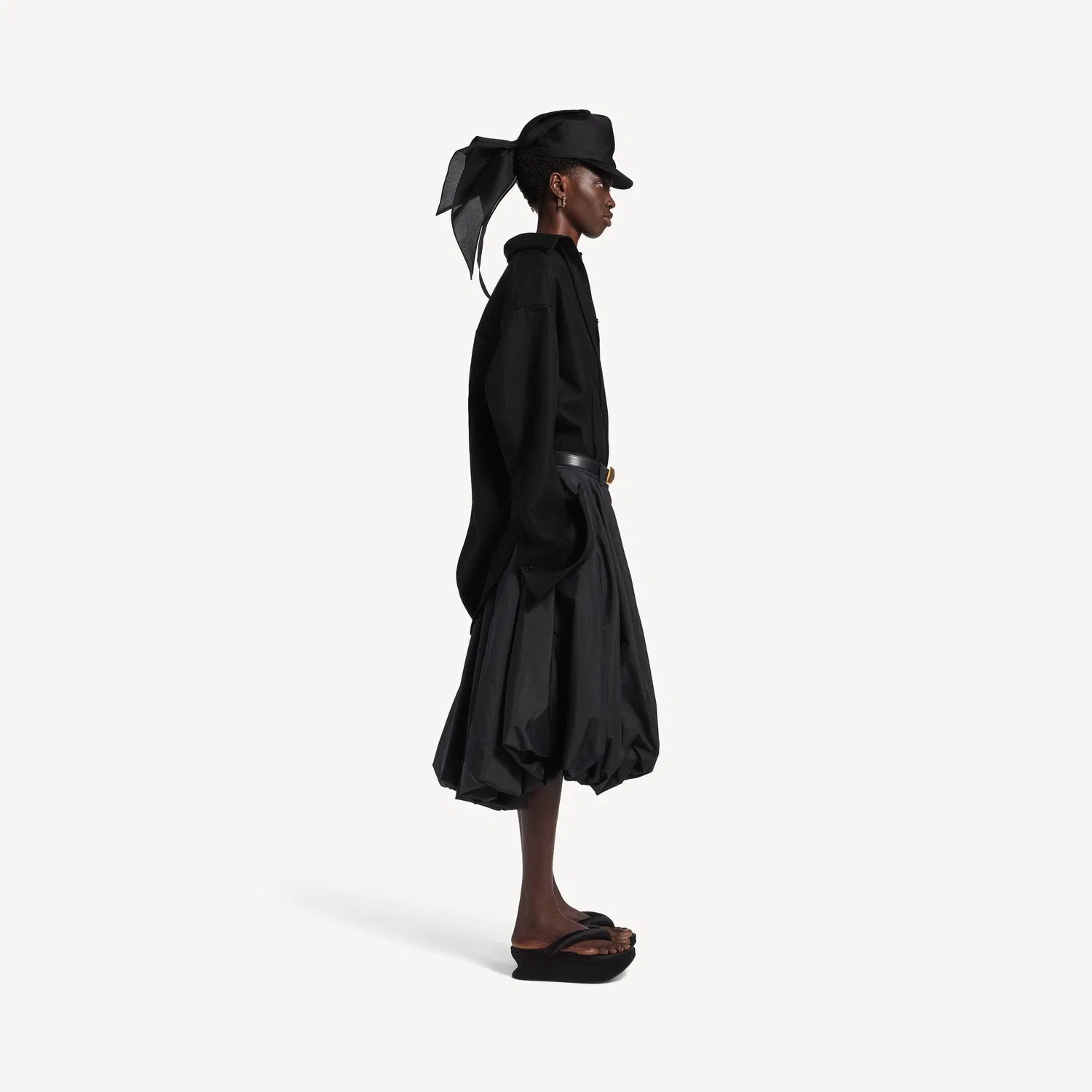 Женская классическая рубашка в черном цвете BALENCIAGA — фото 3