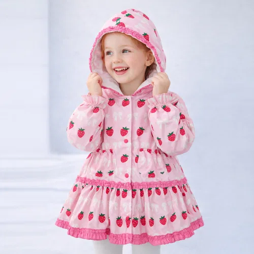 Куртка детская с рюшами Sweet Berry от Minidou, розовая