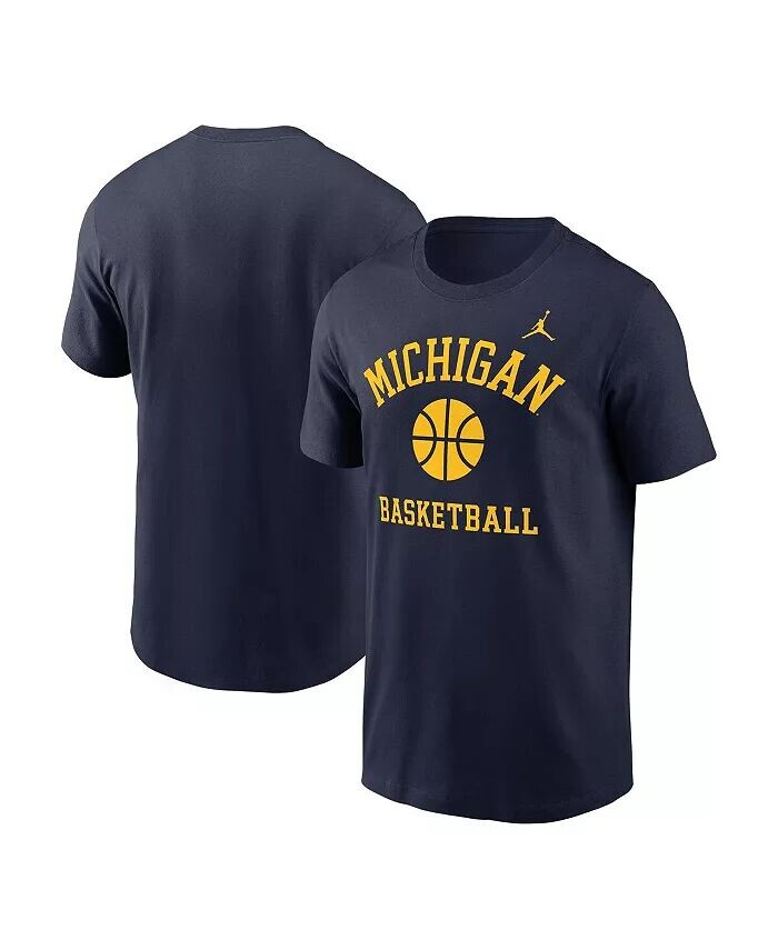 

Мужская футболка Navy Michigan Wolverines Basketball Icon Jordan