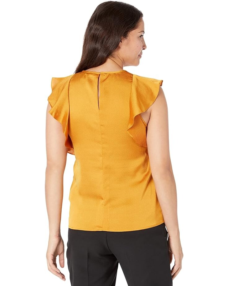 

Топ Michael Kors Hammered Satin Paisley Top, цвет Marigold