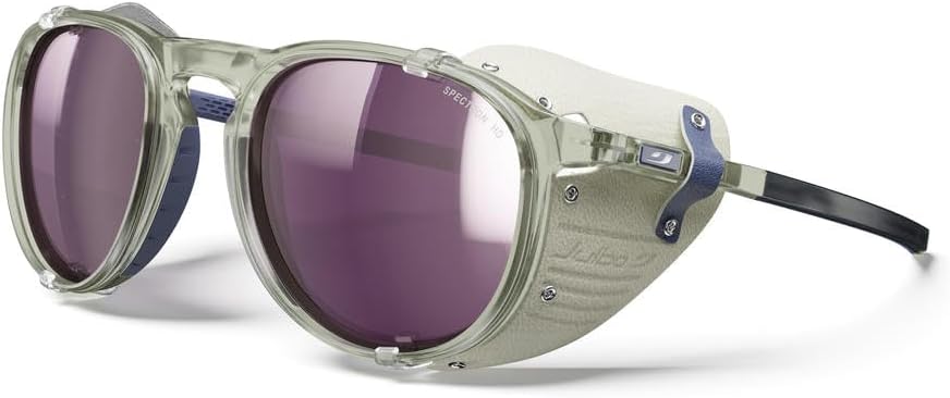 

Очки Julbo Millenium Glacier для мужчин и женщин со съемными боковыми щитками для походов, снега/бликов - 100% защита от УФ-излучения, Brilliant Translucent Army / Blue Frame - Rose W/ Silver Mirror Lens (Spectron 3 Polarized Hd)