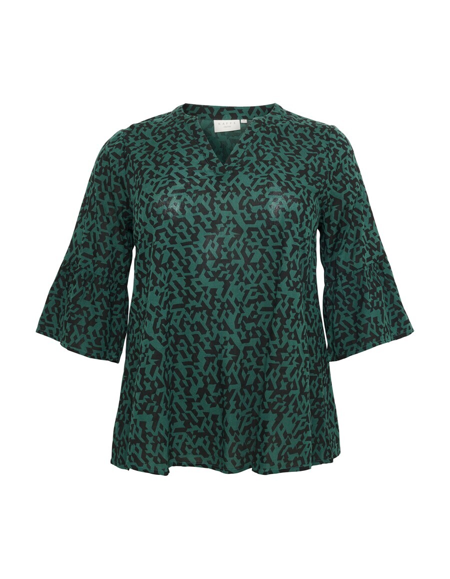 

Блузка с коротким рукавом KAFFE CURVE Blouse Cedite, изумрудный