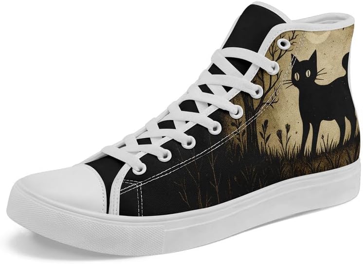 

Стильные унисекс кроссовки на высокой подошве из холста с рисунком лесных животных для мужчин, удобная повседневная обувь на шнуровке для женщин Awsole, белый/черный/песочный