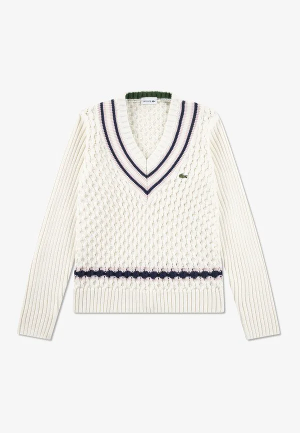 Джемпер с комбинированной вязкой Lacoste, Laponie — фото 4