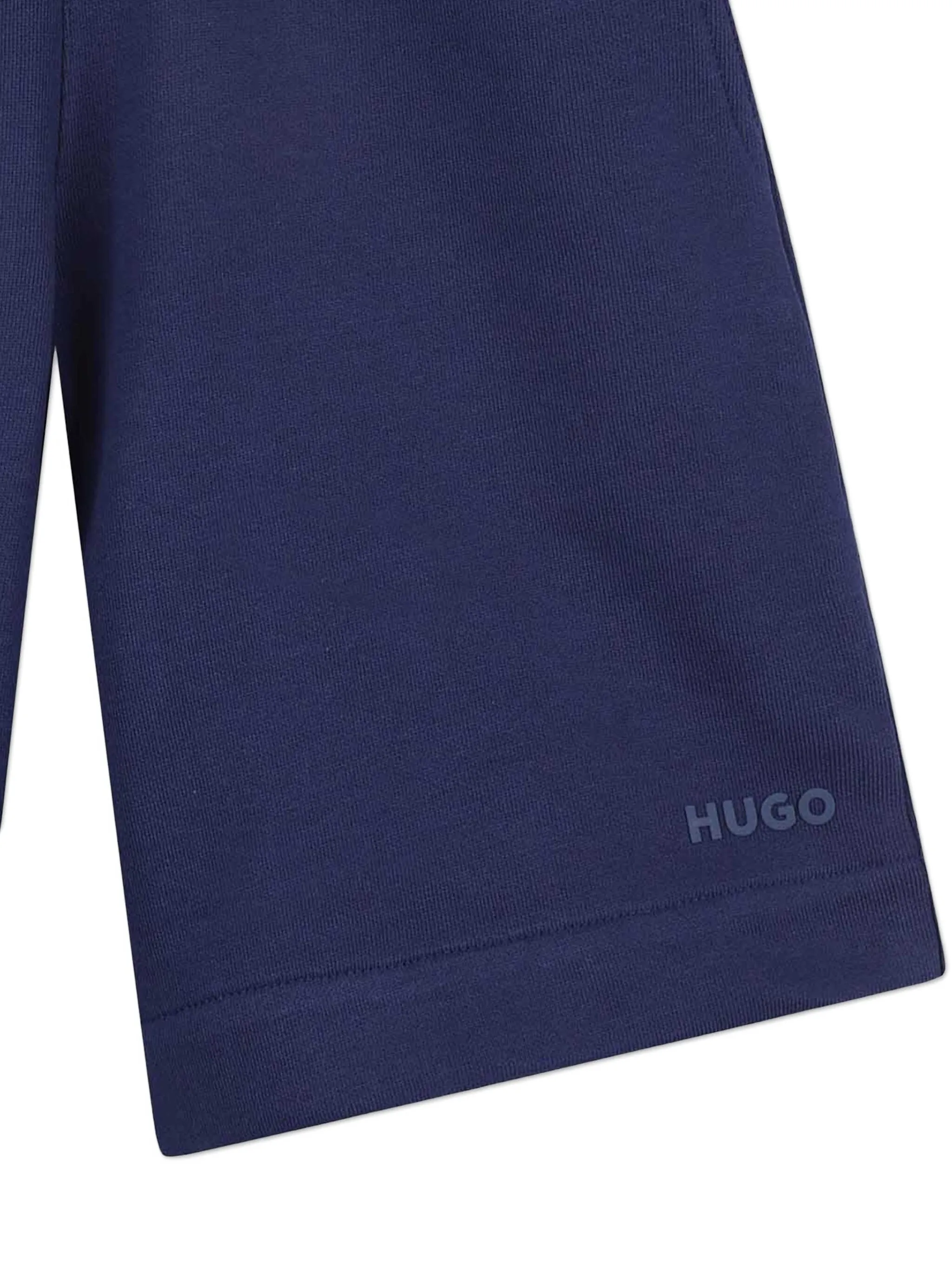 Шорты с эластичным поясом и логотипом Hugo Kids, синий — фото 4