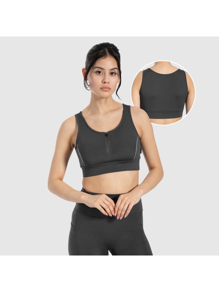 

SMILODOX Спортивный бюстгальтер Kathi антрацитового цвета