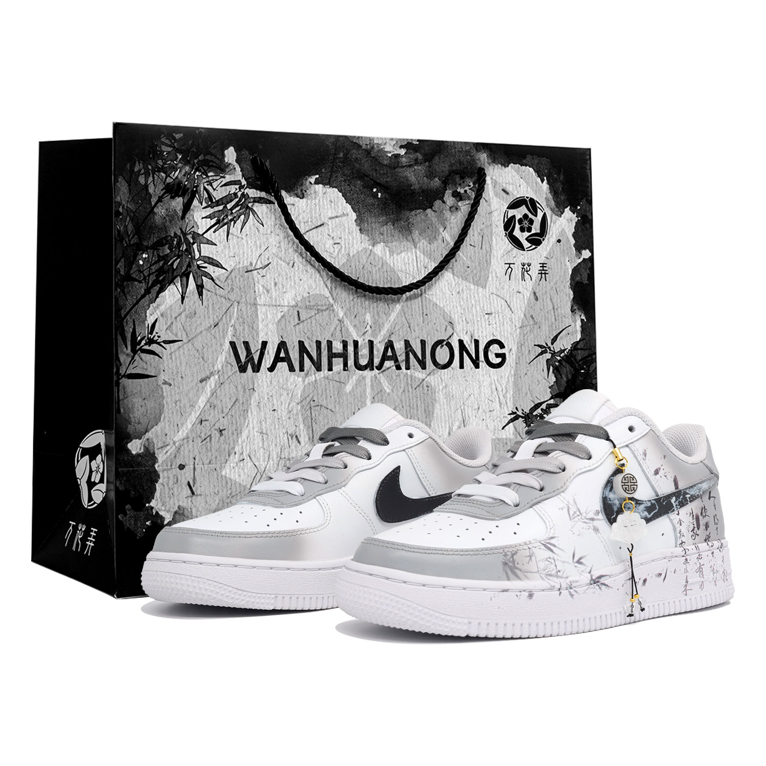 

Nike Кроссовки Air Force 1 с низким верхом для скейтборда, устойчивые к истиранию, мужские, черные, серые, белые
