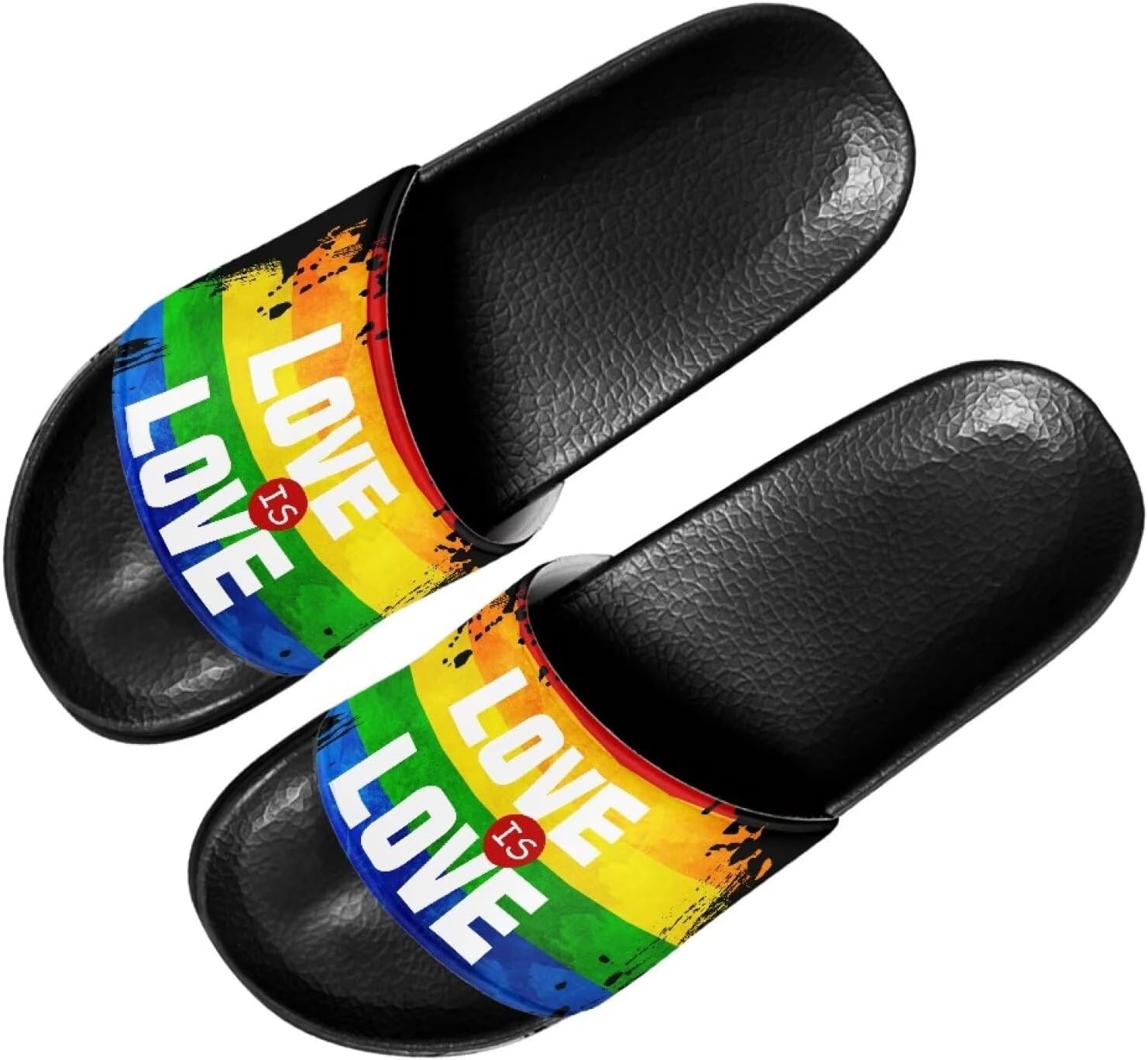 

Сланцы с принтом американского флага и лапы собаки Forchrinse для женщин и мужчин, легкие летние пляжные спортивные шлепки, Rainbow Love is Love