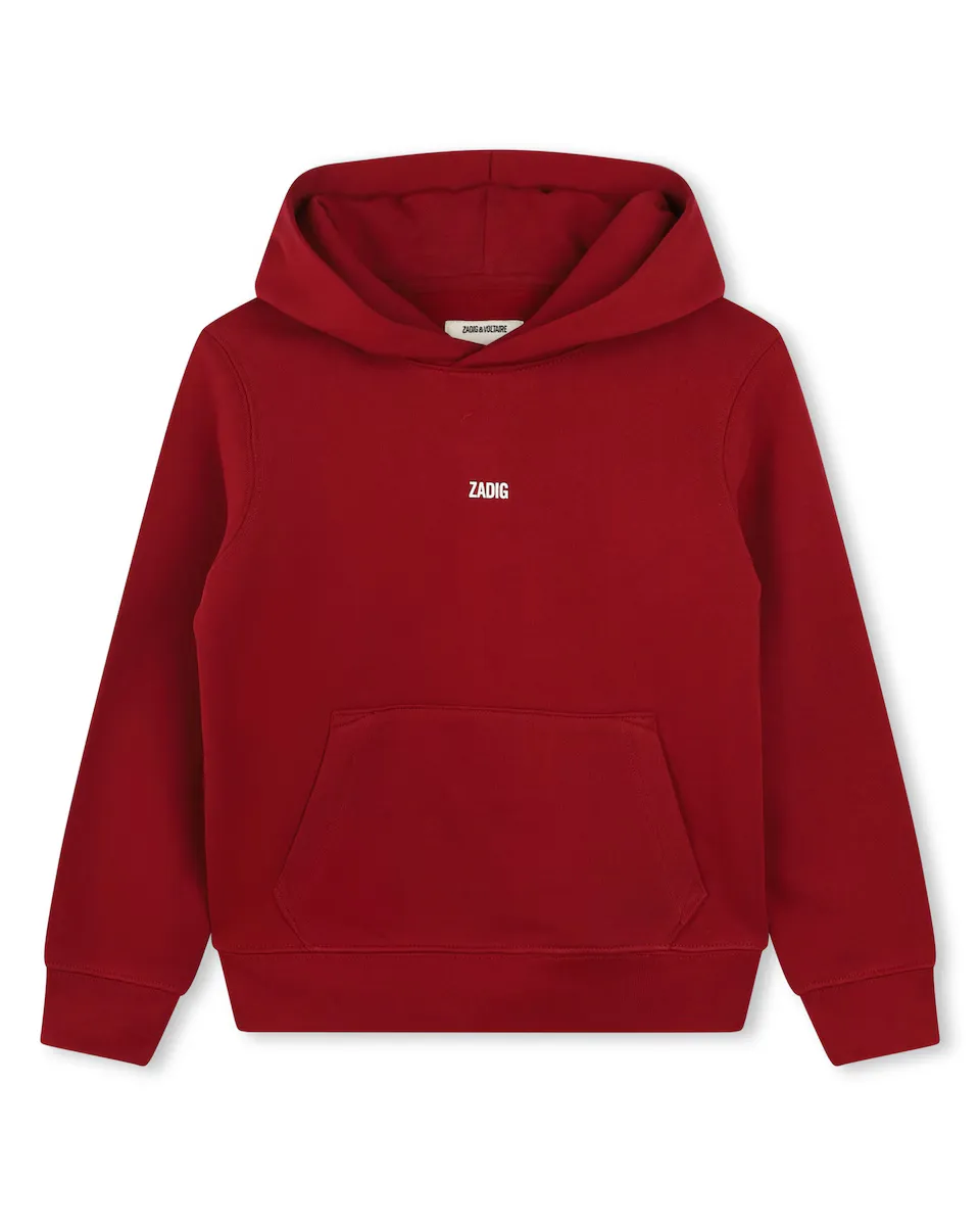 

Красная хлопковая толстовка для мальчика Zadig & Voltaire