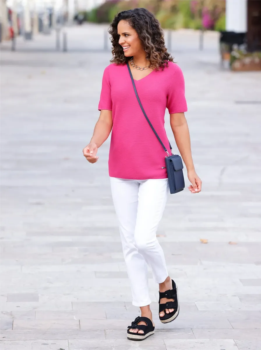 

Casual Looks Свитер с короткими рукавами "Свитер с короткими рукавами", фуксия
