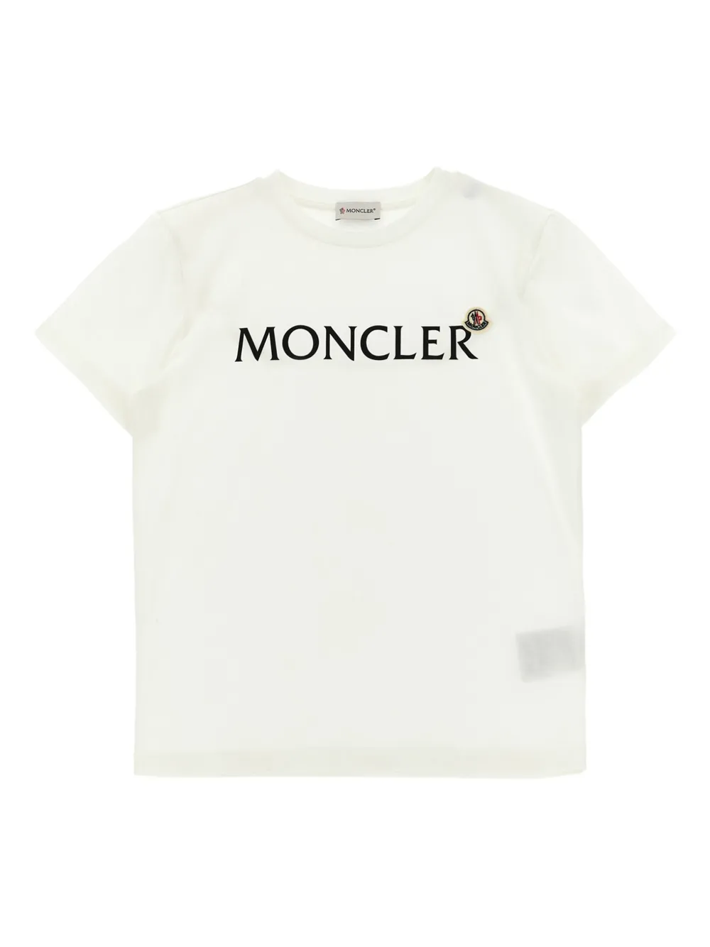 

Футболка с принтом-логотипом Moncler Enfant, белый