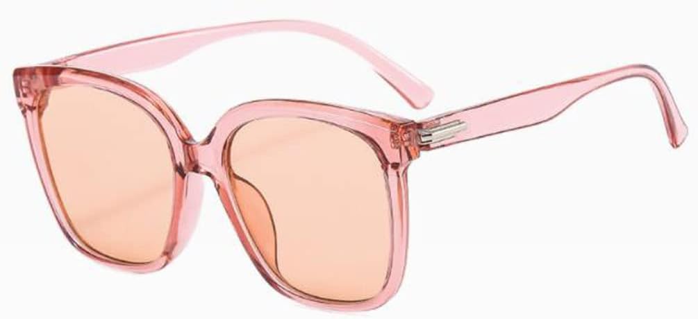 

Квадратные солнцезащитные очки в стиле ретро с большой оправой, чайного цвета, с зеркальными линзами в виде жабы и защитой от УФ-излучения star shop, Transparent Powder