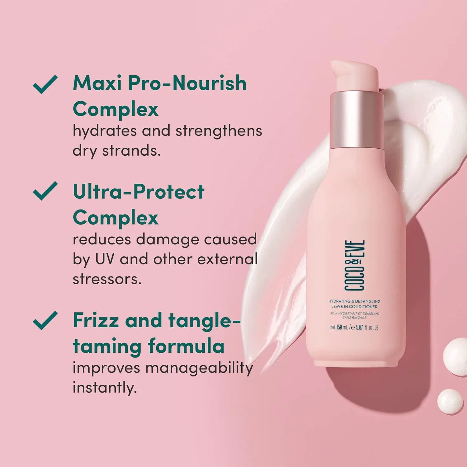 Несмываемый кондиционер для волос «Moisturising & Detangling Leave-in Conditioner» от Coco & Eve Coco & Eve — фото 3