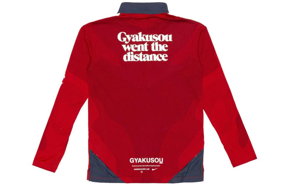 Спортивный топ Nike Lab x Gyakusou Half Zip Long-Sleeve Top 'Sport Red Thunder Blue' CD7110-611, красный — фото 2