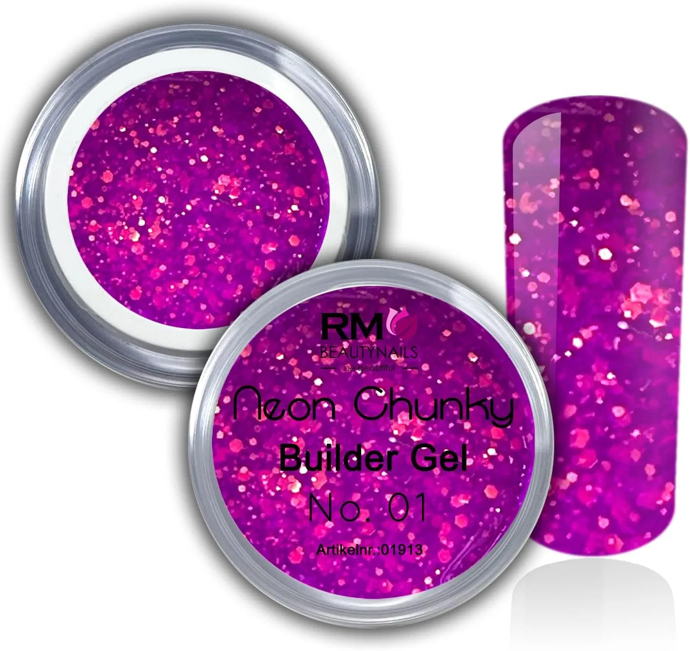 Неоновый гель для наращивания ногтей Builder Gel Neon Chunky Rm Beautynails, Neon Chunky