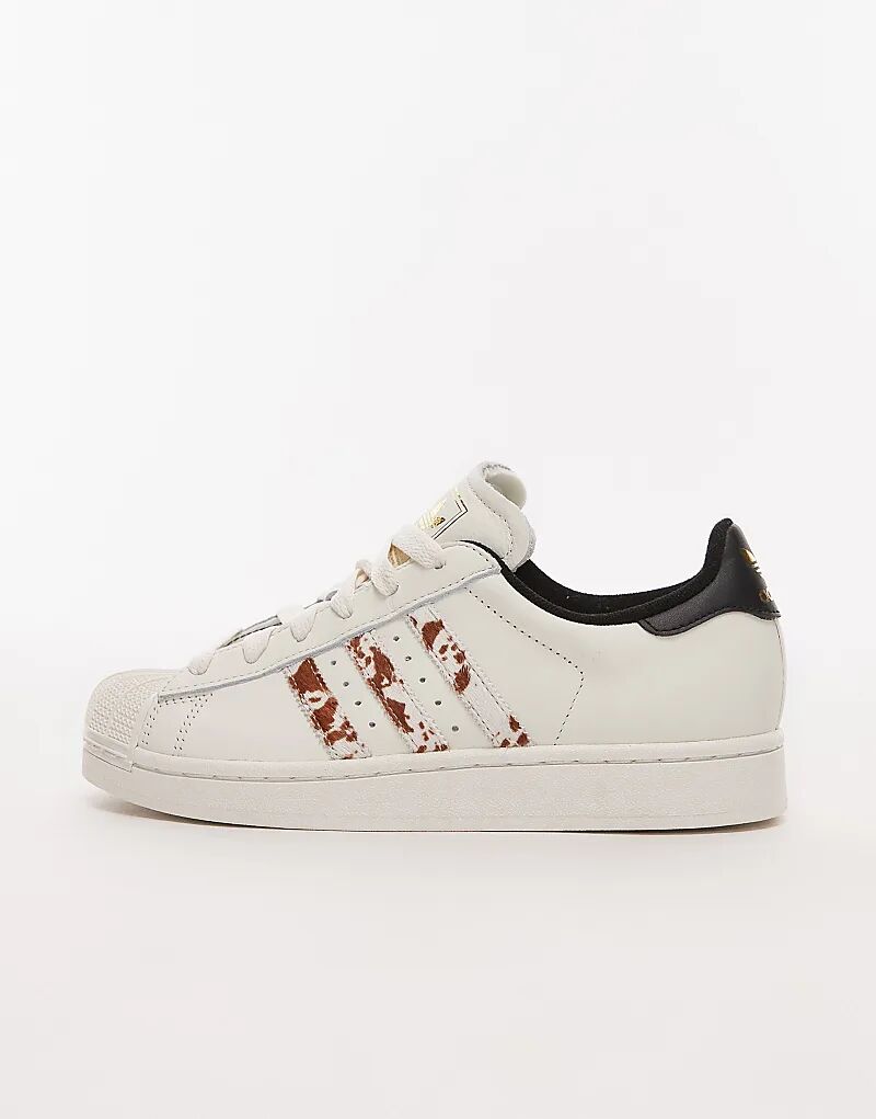 Кроссовки adidas Originals Superstar II белого цвета с анималистичным принтом — фото 2
